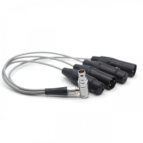30cm 10 Pin to XLR 3 Pin Female*2 and Male*2 XLR Audio Cable for ATOMOS Shogun Inferno Monitor